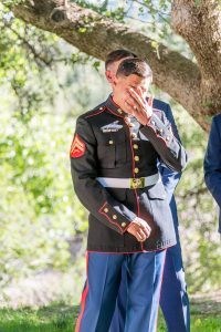 groom crying wedding ceremony